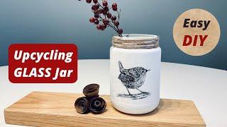 Easy Glass Jar Craft | Mason Jar DIY | Home Décor Ideas #tutorial #diy #homedecor