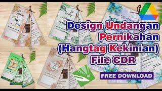 Template undangan pernikahan HANGTAG KEKINIAN (FILE CDR/CorelDraw) free Download File