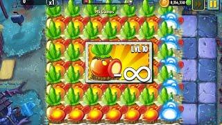 PvZ 2 Challenge - Every Plants Level 100 use 1 Power Up Vs 5 Knight Zombies Level 35