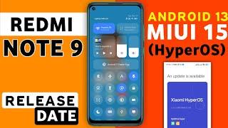 Redmi Note 9 HyperOS Android 14 Update | Note 9 New Update Android 14 #redminote9