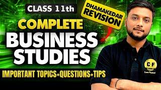 Class 11th Complete Business Studies Final Exam Revision with Important Questions By Vipul Sir