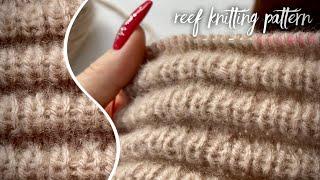 Вы удивитесь! Простой и быстрый способ вязания КЛОКЕ спицами!  «Reef» knitting pattern