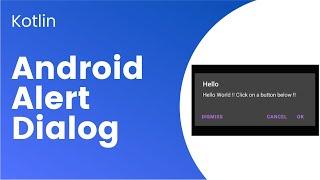 How to create an Alert Dialog in Android using Kotlin