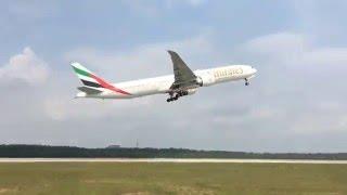 Emirates Boeing 777 Take Off at Runway 32R Kuala Lumpur International Airport