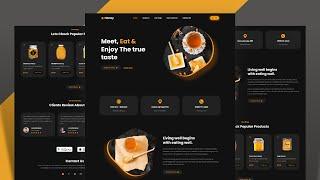 Build a Complete Responsive ' Food / Restaurant ' Website using HTML CSS Javascript