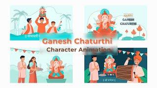 Ganesh Chaturthi 2022 Animation After Effects Templates | Flat Character गणेश चतुर्थी