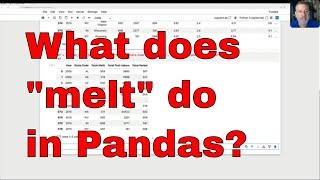 What does "melt" do in Pandas?