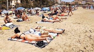 ️️Beach Walk 4K in Alicante, Spain: Discover Costa Blanca Beaches ️