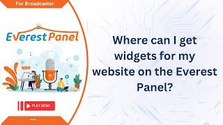 Where can I get widgets for my website on the Everest Panel?