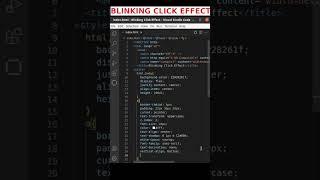 Button Blink Click Effect | HTML & CSS