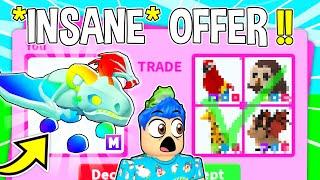 Trading My *MEGA FROST DRAGON* In Adopt Me !! Roblox Adopt Me Trading Proof (RICH FLEX BATTLE)