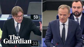 Donald Tusk and Guy Verhofstadt clash over Brexit extension