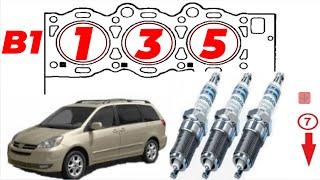 Spark Plugs On Bank 1 Rear Cylinder Head On Any Toyota Sienna