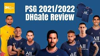 DHGate PSG x Jordan Home 2021/22 Football Shirt Soccer Jersey Review Retro Remake Top Messi Neymar