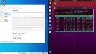 Ubuntu 20.04 Vs Windows 10 - Resource Usage Compare