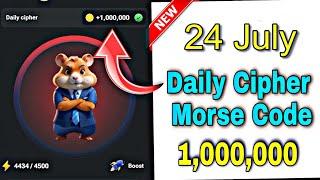 Hamster Kombat Daily Cipher Code 24 July 2024 | Hamster Kombat New Morse Code Today