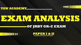 EXAM ANALYSIS || JRBT GROUP C ||TAW Academy