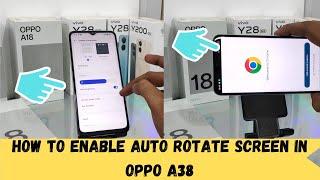 How to Enable Auto rotate screen in OPPO A38/How to Enable Auto Rotate Screen in OPPO A18