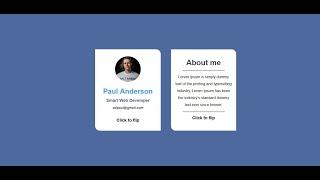 How to Create Flip Card Click Effect using only html & css