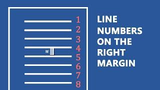 How to Align Line Numbers on the Right Margin in MS Word (2007-2013)