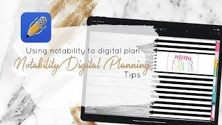 Notability Digital Planner | Using notability app to digital plan. Tips in Notability.