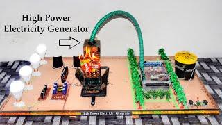 How to Generate Electricity by Waste Materials | High Power Electricity Generator by Plastic,Garbage