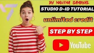 How to create unlimited credit in studio d-id ?