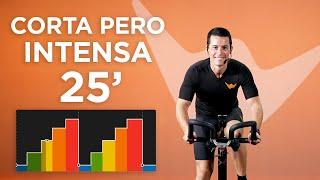 Clase completa ciclo indoor corta pero intensa en 25 minutos