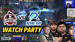 GeekFam vs Azure Ray (GAME 1 HIGHLIGHT) - JAU & ARMEL WATCH PARTY | Games of the Future 2024