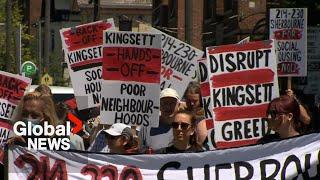 Toronto protesters demand city buy empty land near Moss Park for social housing