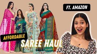Affordable Saree Haul from Amazon *Wedding Edition* | Chillbee