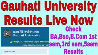 How to check BA, Bsc, B.com Semester Results? Gauhati University Results// BA,Bsc,B.com Results