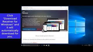 Uninstalling and Reinstalling Citrix Receiver for Windows 10