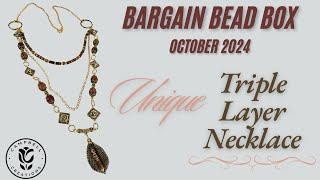 Bargain Bead Box - October 2024 - Triple Strand Bead Frame Necklace