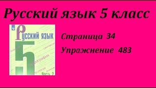 Упражнение 483.  Русский язык 5 класс Зеленый учебник