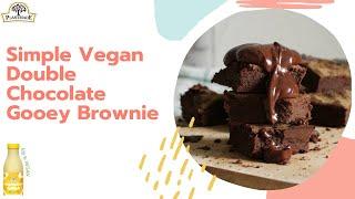 Simple Vegan Double Chocolate Gooey Brownie Tutorial