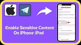 Enable Sensitive Content On Telegram || Disable Filtering On Telegram In iPhone-iPad || 2024