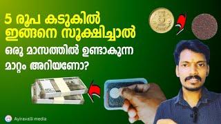 വെറും 5 രൂപാ നാണയം കൊണ്ട് സമ്പന്നനാകുന്ന തന്ത്രവിദ്യ. കടുക് ഉപയോഗിച്ചുള്ള പണവശ്യം.