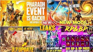 OMG  3.7 UPDATE IS HERE | NEW PHARAOHMODE IS BACK | NEW BONUS PASSNEW HOTDROPEVENTPUBGM/BGMI