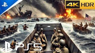 (PS5) Normandy Landing 1944 | Ultra Realistic Immersive Graphics Gameplay [4K 60FPS HDR] COD WW2