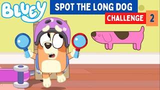  BLUEY - Spot the Long Dog Challenge 2‼️ | Disney Jr | ABC Kids
