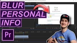ADOBE PREMIERE PRO 2020 | HOW TO HIDE CONFIDENTIAL INFORMATION