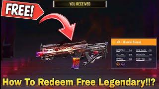 *FREE* How To Redeem FREE 2 Legendary Gun in CODM 4th Anniversary 2023 | How To Redeem M4 - Thermal