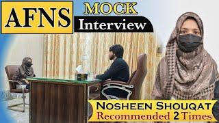 AFNS Mock Interview || AFNS Interview Preparation || Latest AFNS Interview || AFNS Final Interview