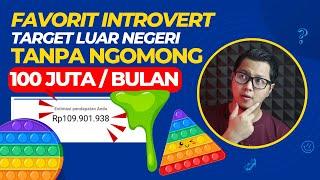 100 Juta/Bulan Cara Hasilkan Uang Cocok Untuk Introvert Target Luar Negeri ! Ide Konten Youtube !