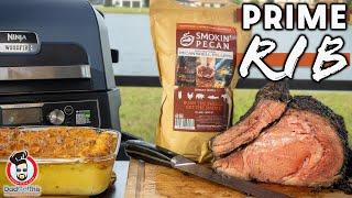 Smoked Prime Rib Perfection on the Ninja Woodfire Grill with Pecan Shell Pellets from Smokin Pecan!