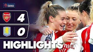 Russo Double Extends Arsenal's Unbeaten Run | Arsenal v Aston Villa Highlights | Barclays WSL 24/25