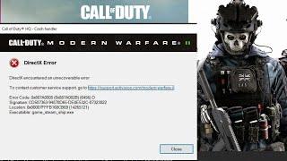 MW2 DirectX Error Fix ||  Fix COD MW2 DirectX Encountered An Unrecoverable Error