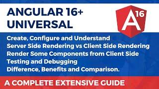 Angular 16 Server Side Rendering and Client Side Rendering - Angular Universal