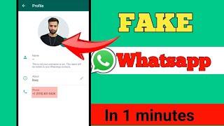 Fake WhatsApp kaise banaye l Fake Number Se WhatsApp Kaise Chalaye l Fake WhatsApp number l100% work